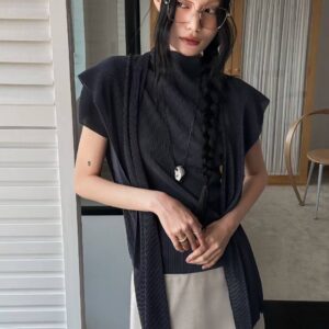 優雅針織衫兩件式｜氣質輕薄罩衫 多變披肩 (四色) F